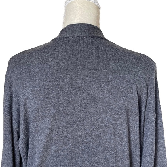 Chico’s Women’s Cashmere Blend Wrap Front Sweater Size 1 Regular Size M  Grey - Picture 7 of 12